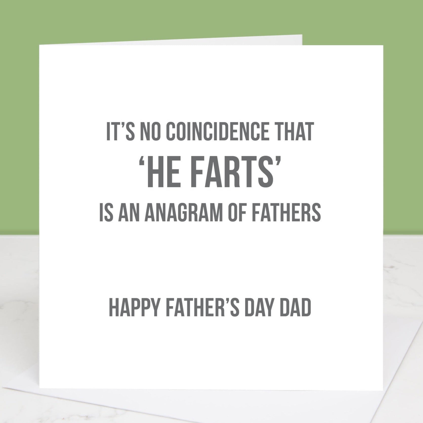 Anagram Father's Day card All images and designs © Slice of Pie Designs