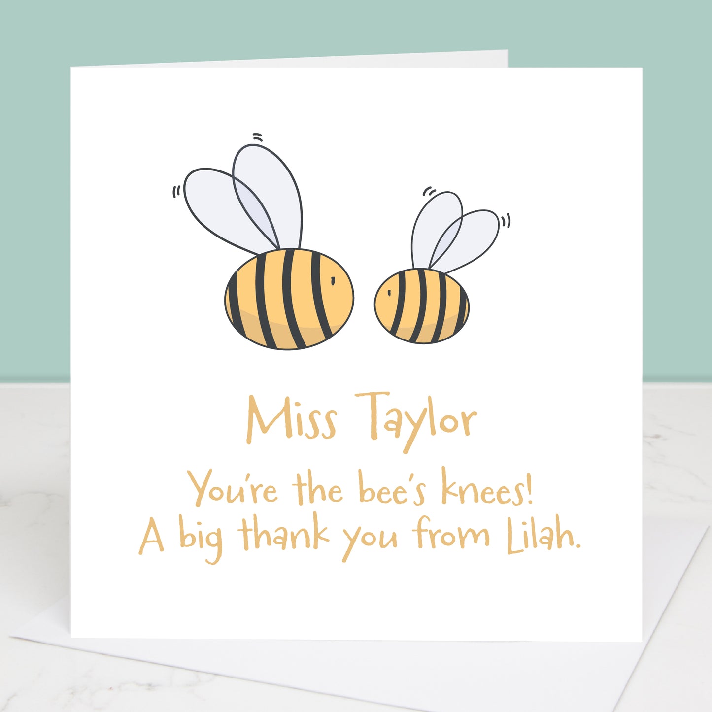 Bee's Knees Teacher Thank You Card