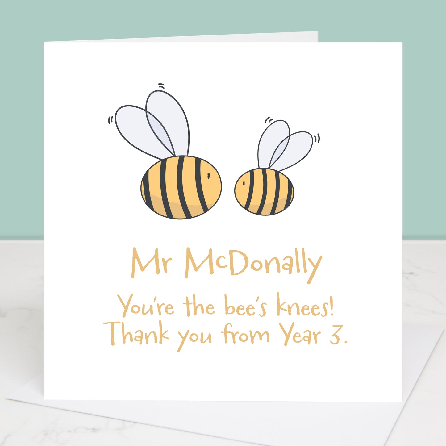 Bee's Knees Teacher Thank You Card