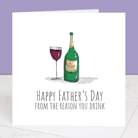 Father's Day Red Wine Card All images and designs © Slice of Pie Designs