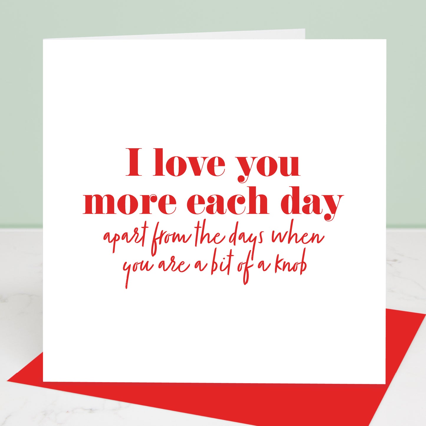 Funny valentine's day card with rude message
