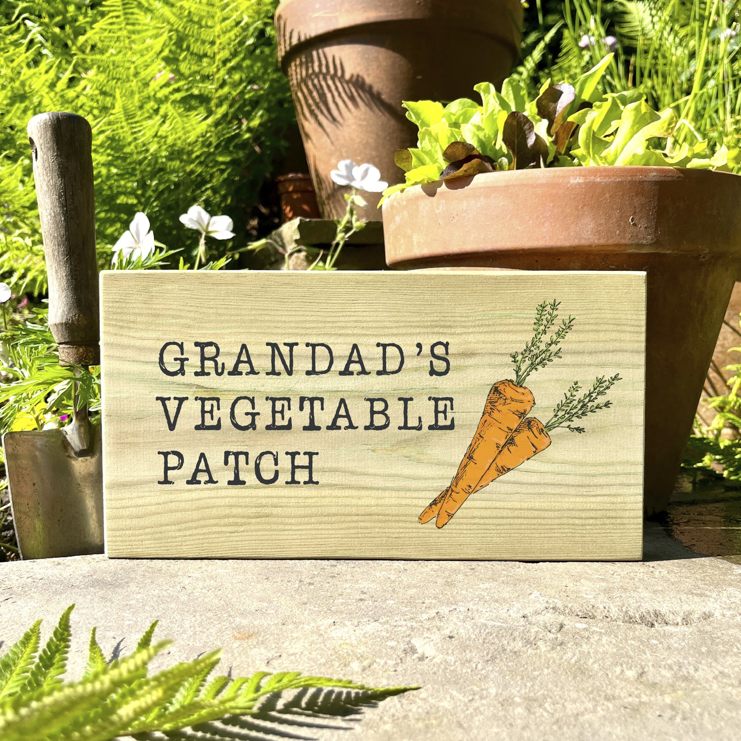 Grandad's Vegetable Patch Wooden Sign