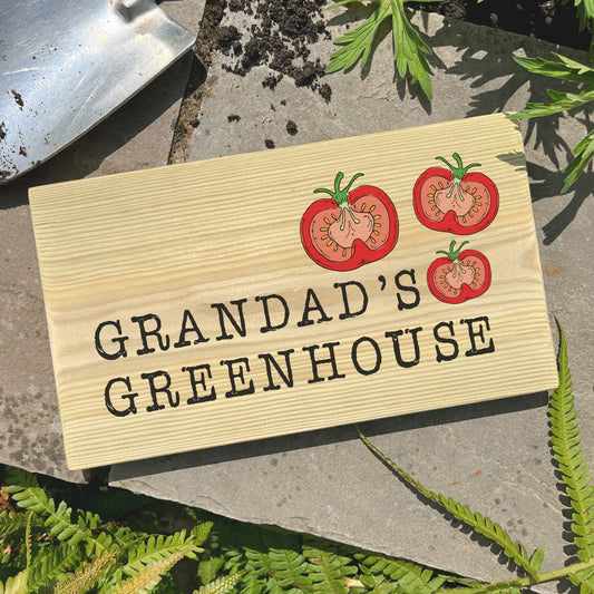 Personalised Wooden Greenhouse Sign