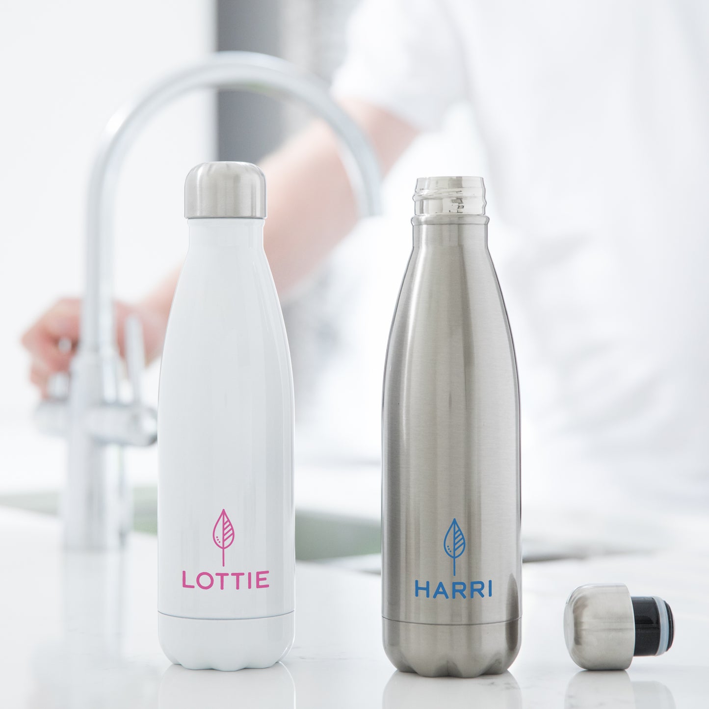 Personalised Leaf Reusable Water Bottle