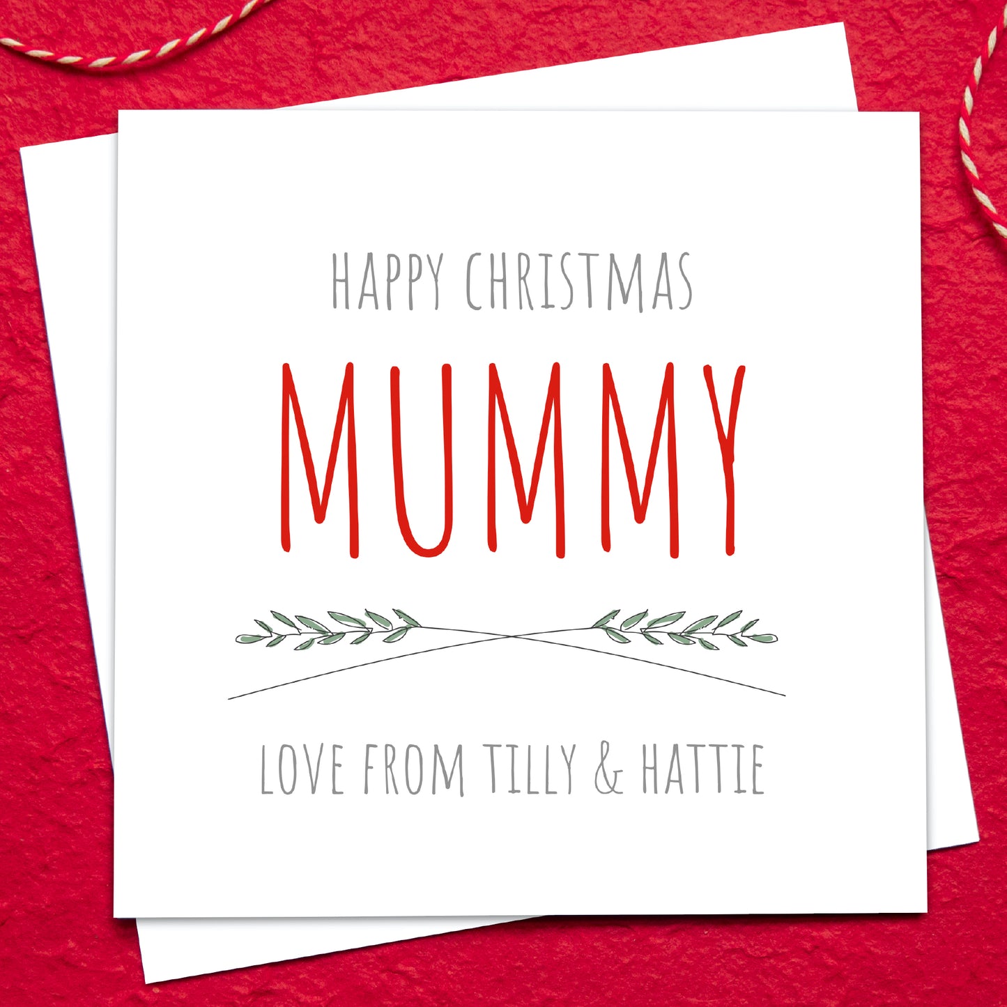 To Mummy Personalised Christmas Card