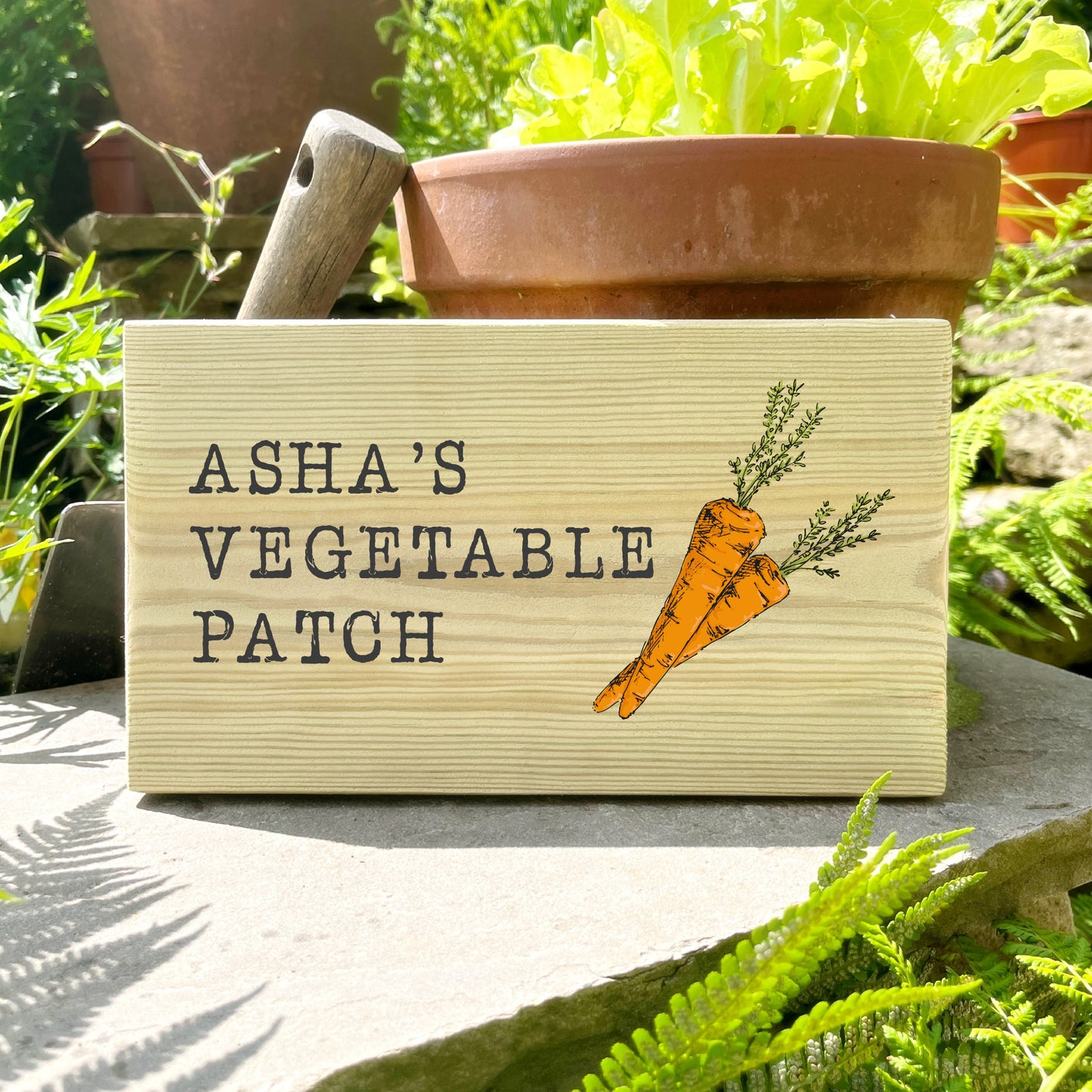 Personalised Wooden Vegetable Patch Sign