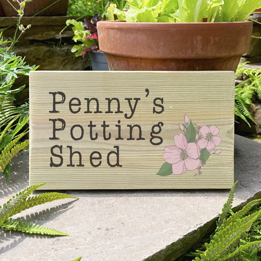 Wooden potting shed sign All images and designs © Slice of Pie Designs