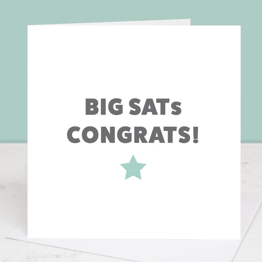 Big SATs Congrats card