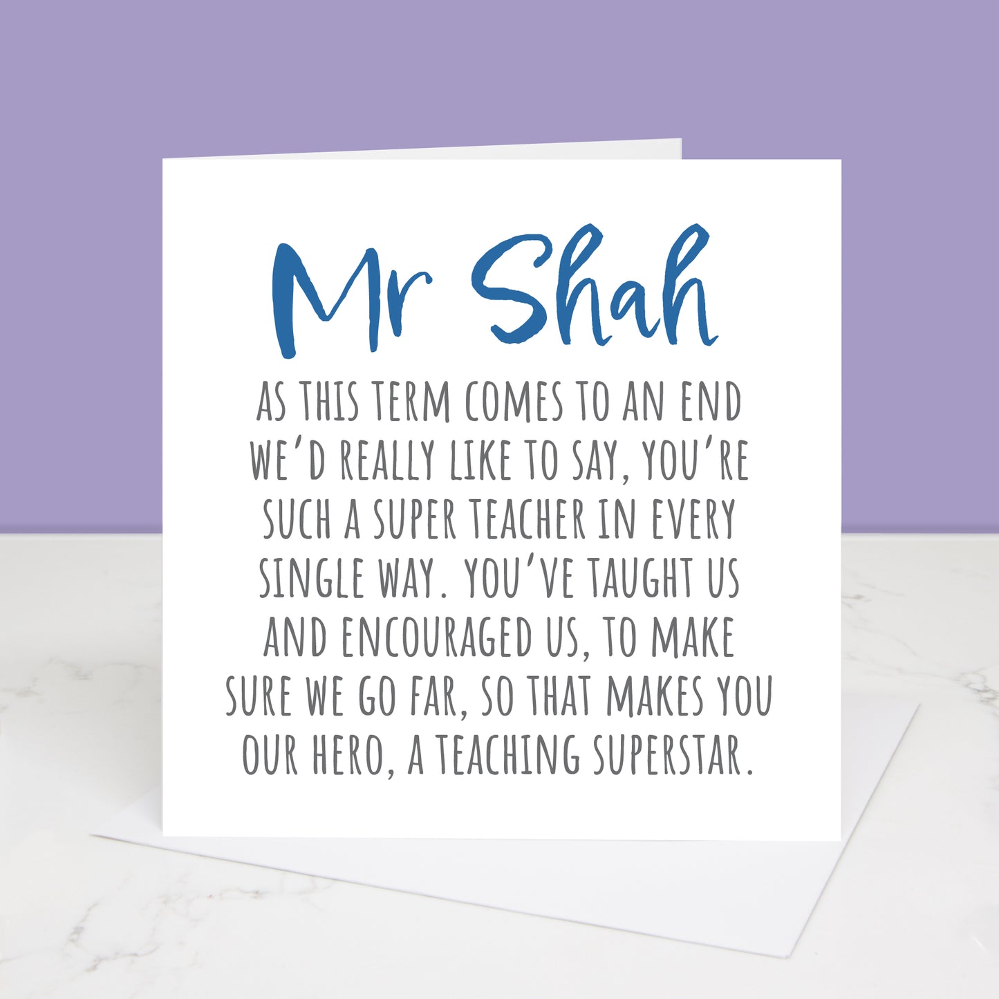 Super Teacher Thank You Card