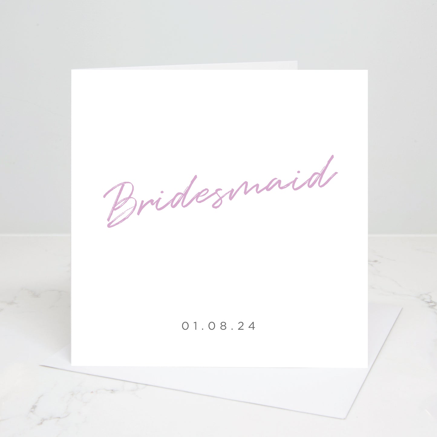 Bridesmaid Personalised Script Wedding Card