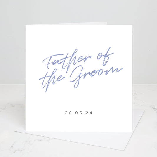 Father of the Groom Personalised Script Wedding Card