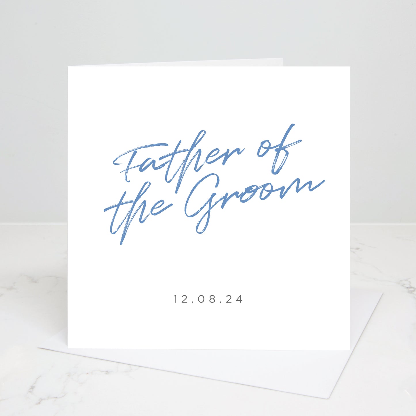 Father of the Groom Personalised Script Wedding Card