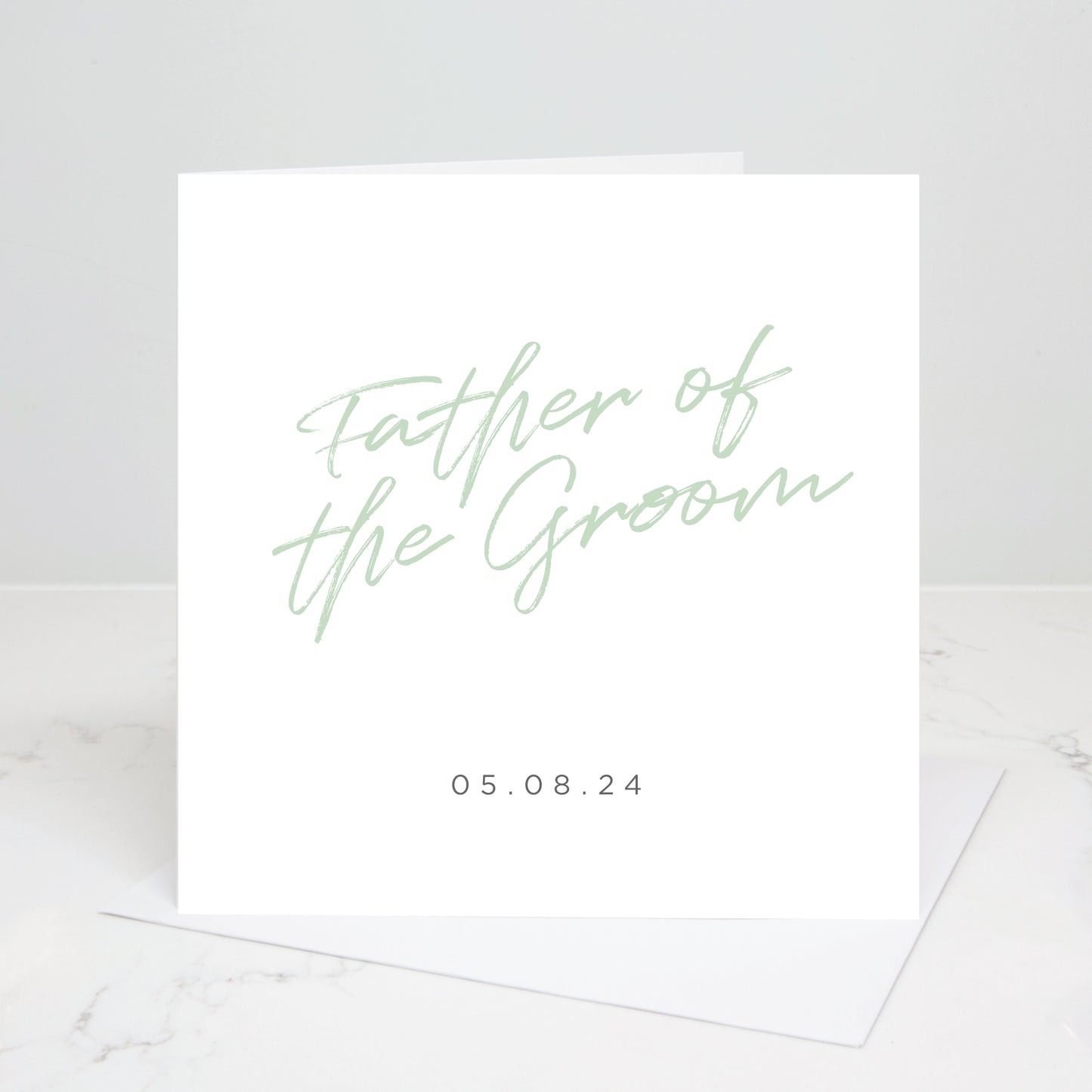 Father of the Groom Personalised Script Wedding Card