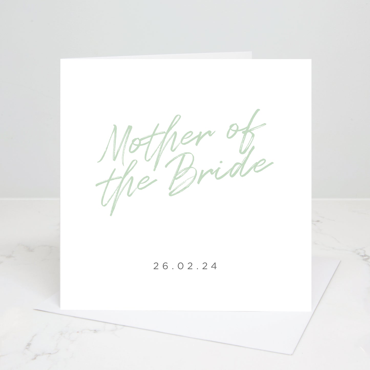 Mother of the Bride Personalised Script Wedding Card