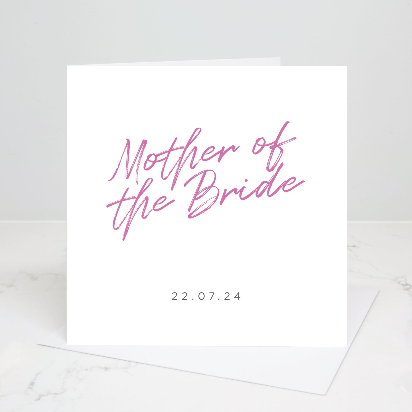 Mother of the Bride Personalised Script Wedding Card