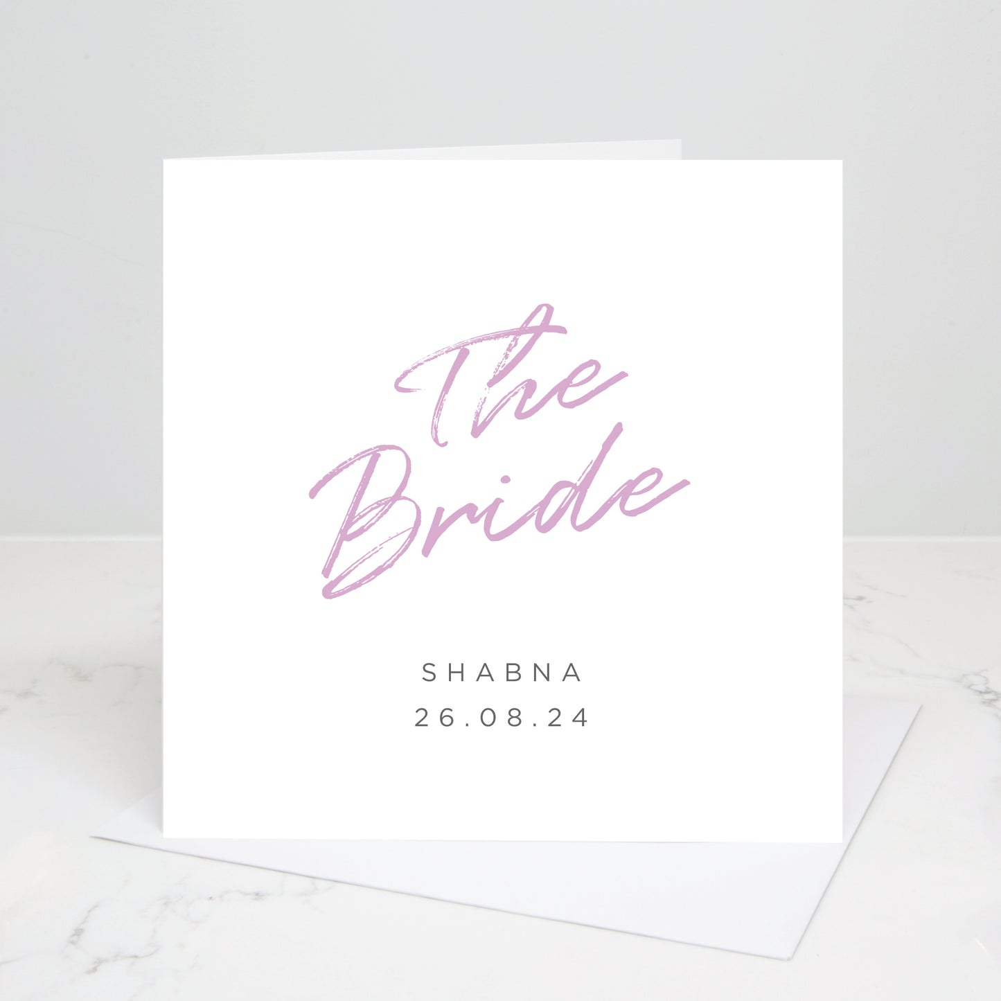 The Bride Script Wedding Card