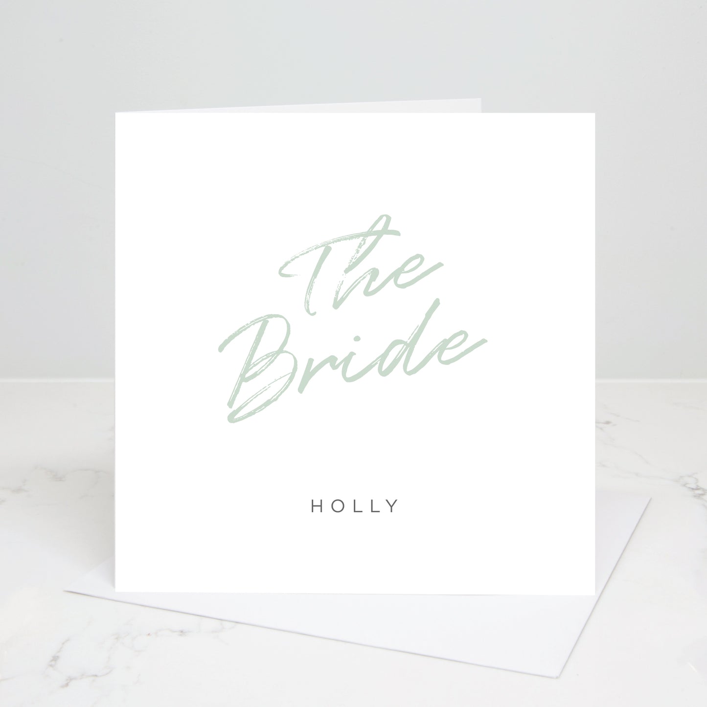 The Bride Script Wedding Card