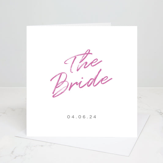 The Bride Script Wedding Card
