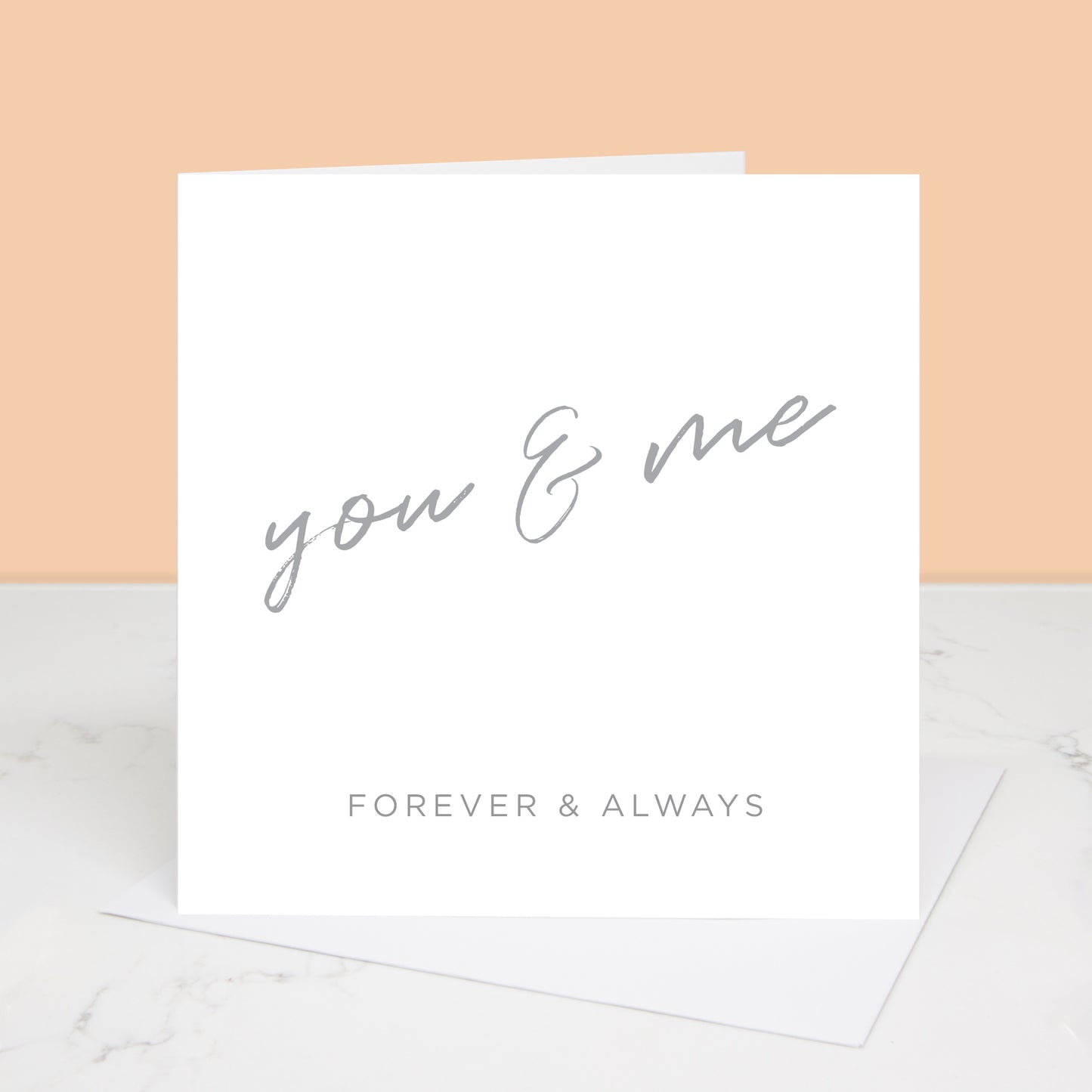 romantic greetings card You & Me forever and always. All images and designs © Slice of Pie Designs