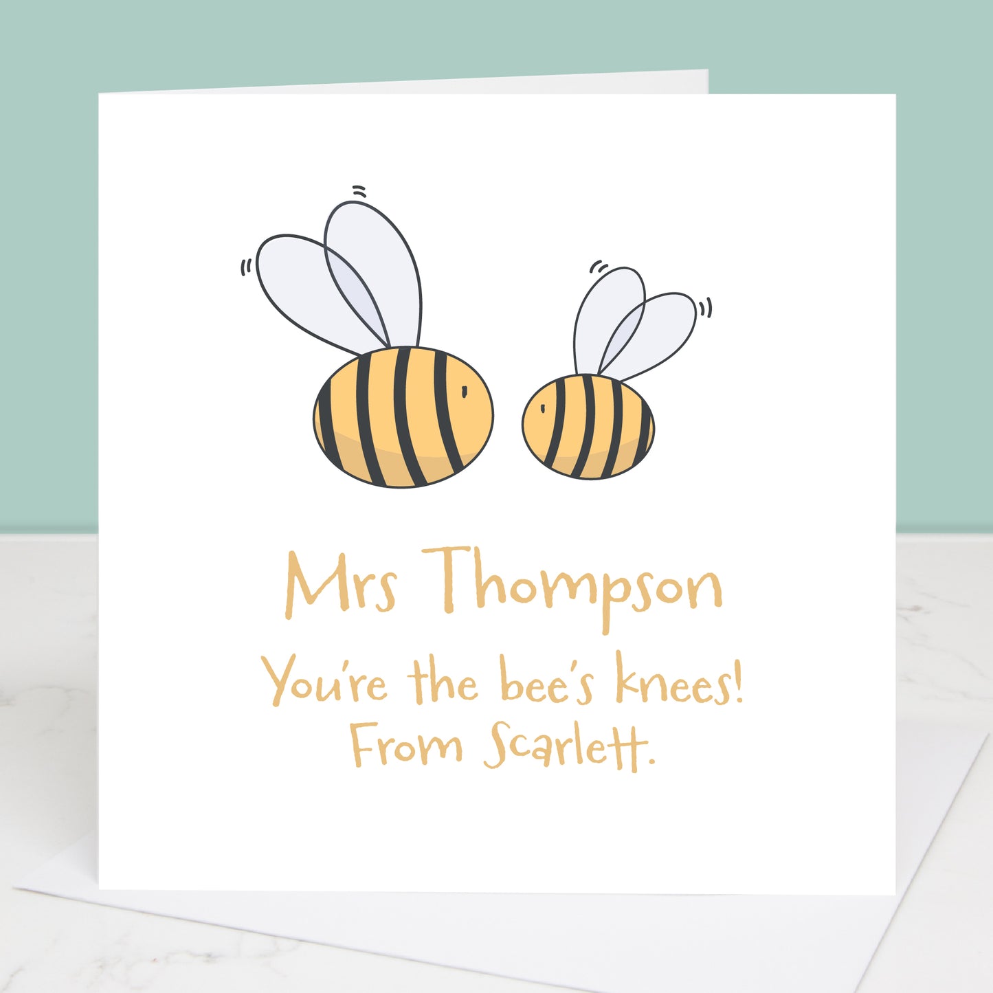 Bee's Knees Teacher Thank You Card