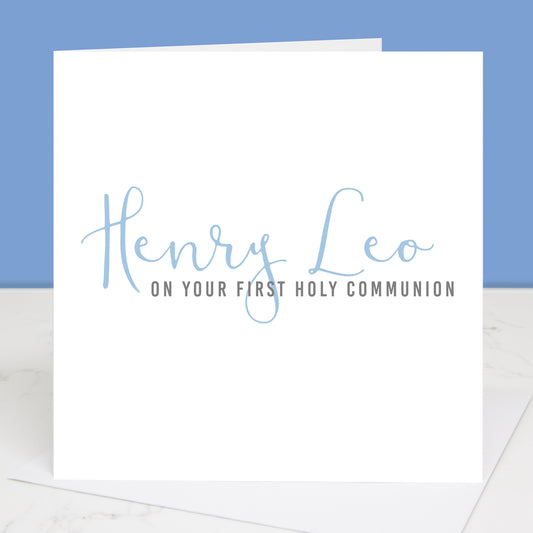 First Holy Communion Personalised Card