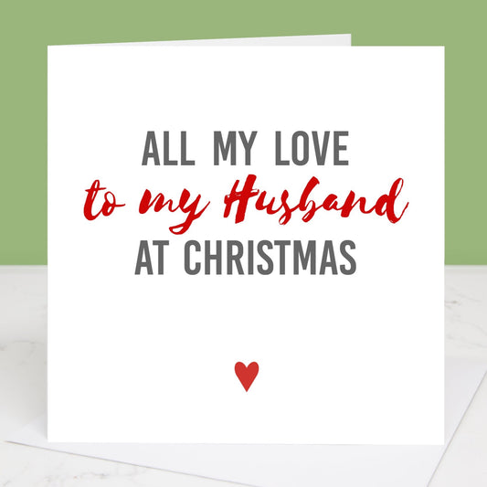 Husband Christmas Card