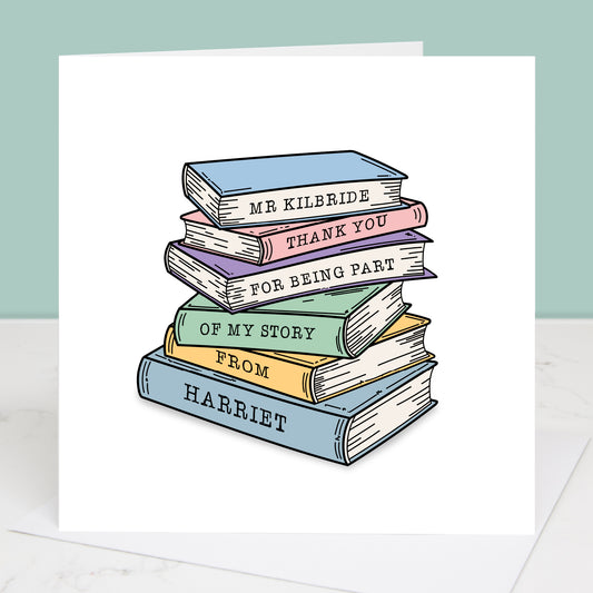 Part of My Story Teacher Thank You Card