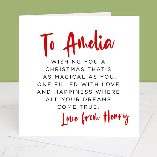 Personalised Magical Christmas Card