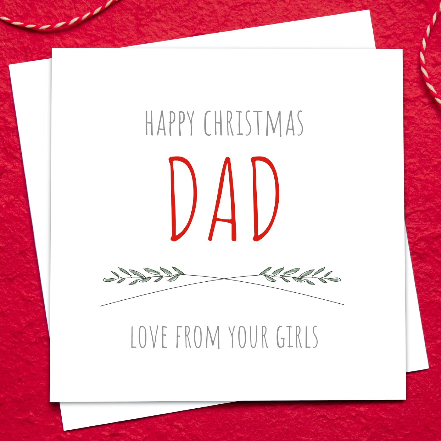 To Daddy Personalised Christmas Card