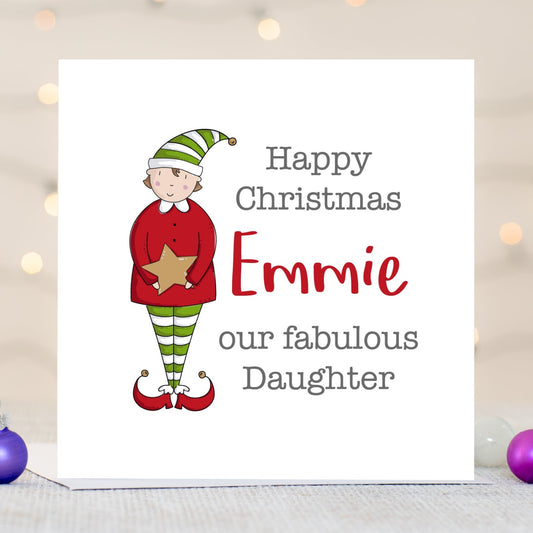 Daughter Personalised Christmas Card