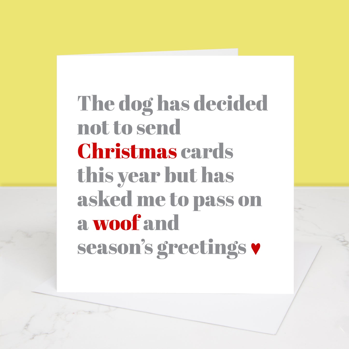 Season's Greetings From The Dog Christmas Card