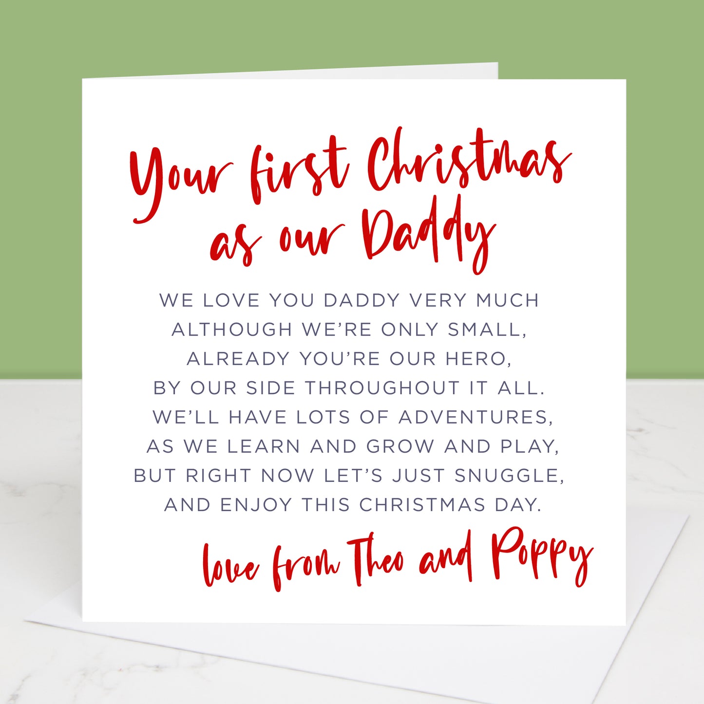 First Christmas As My Daddy Christmas Card