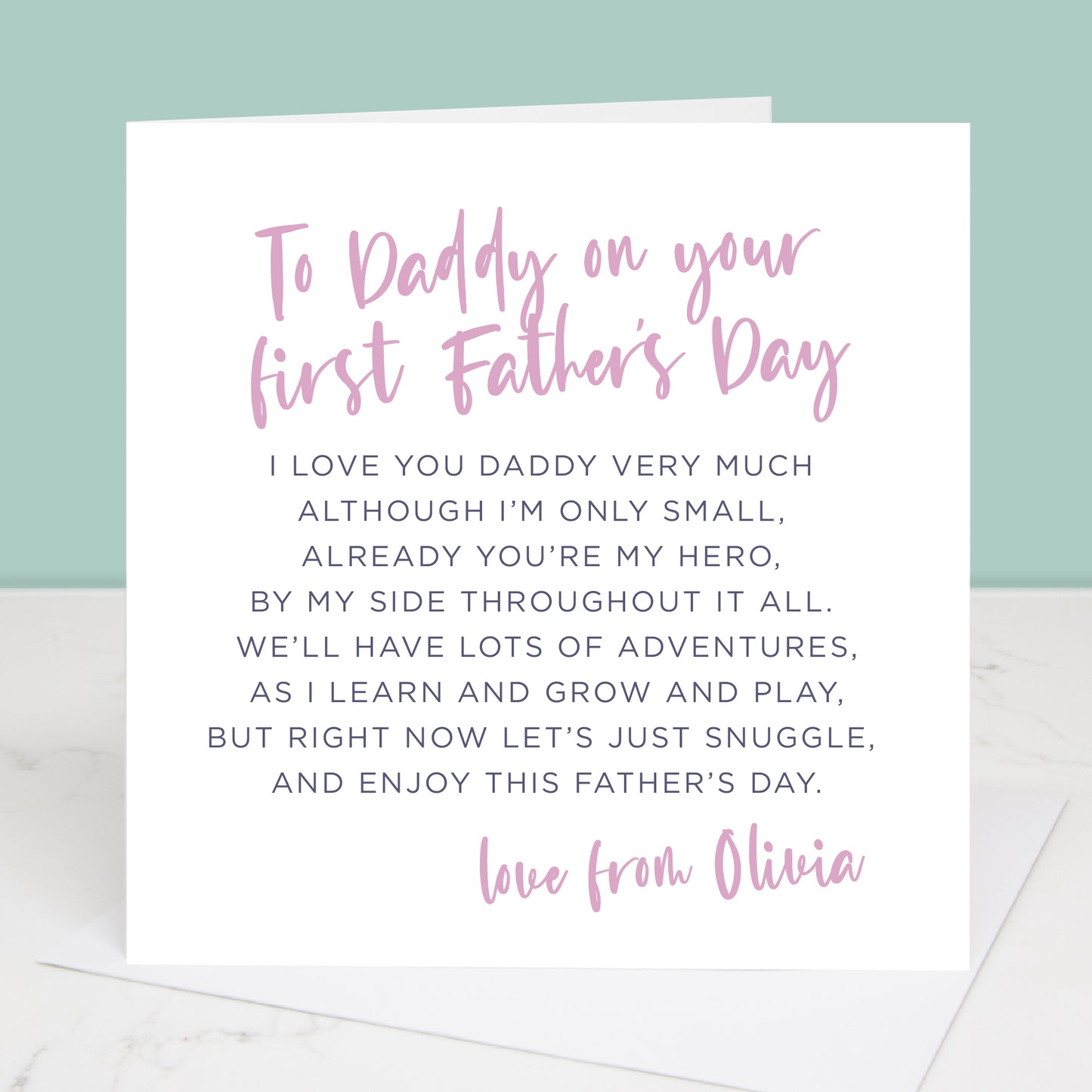 Daddy's First Father's Day Personalised Card