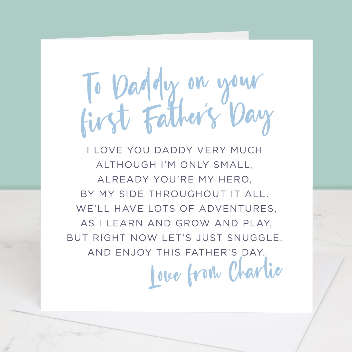 Daddy's First Father's Day Personalised Card