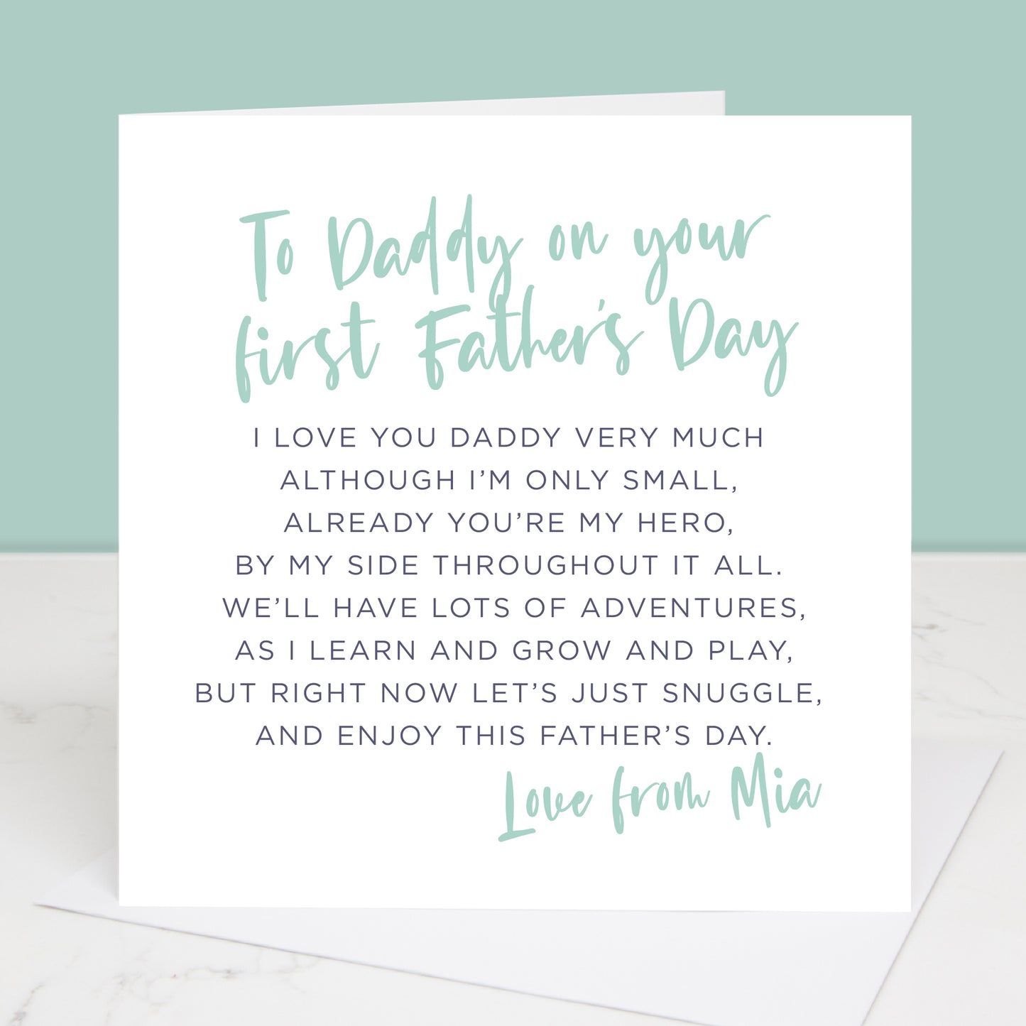 Daddy's First Father's Day Personalised Card