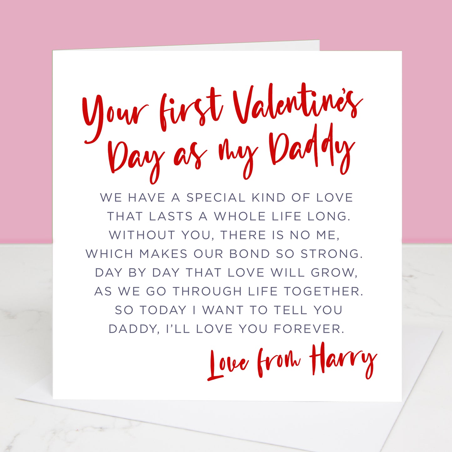 First Valentine's Day As My Daddy Personalised Card