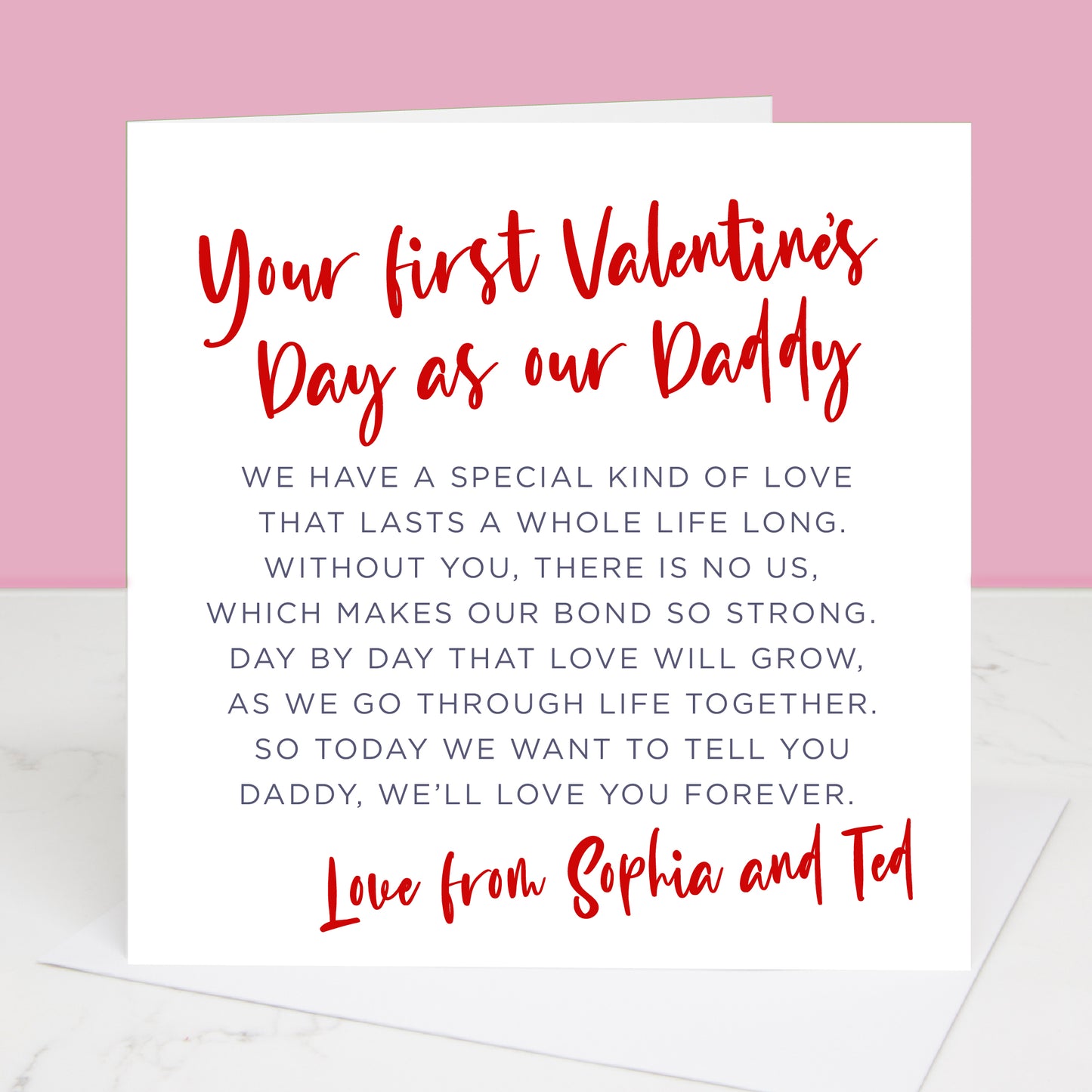 First Valentine's Day As My Daddy Personalised Card