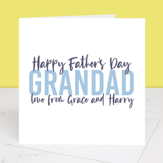 Love To Grandad Personalised Father's Day Card