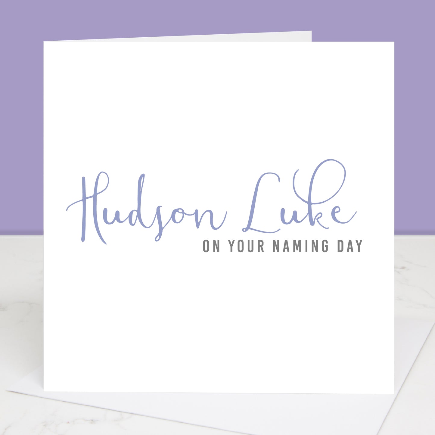 Personalised Naming Day Calligraphy Card