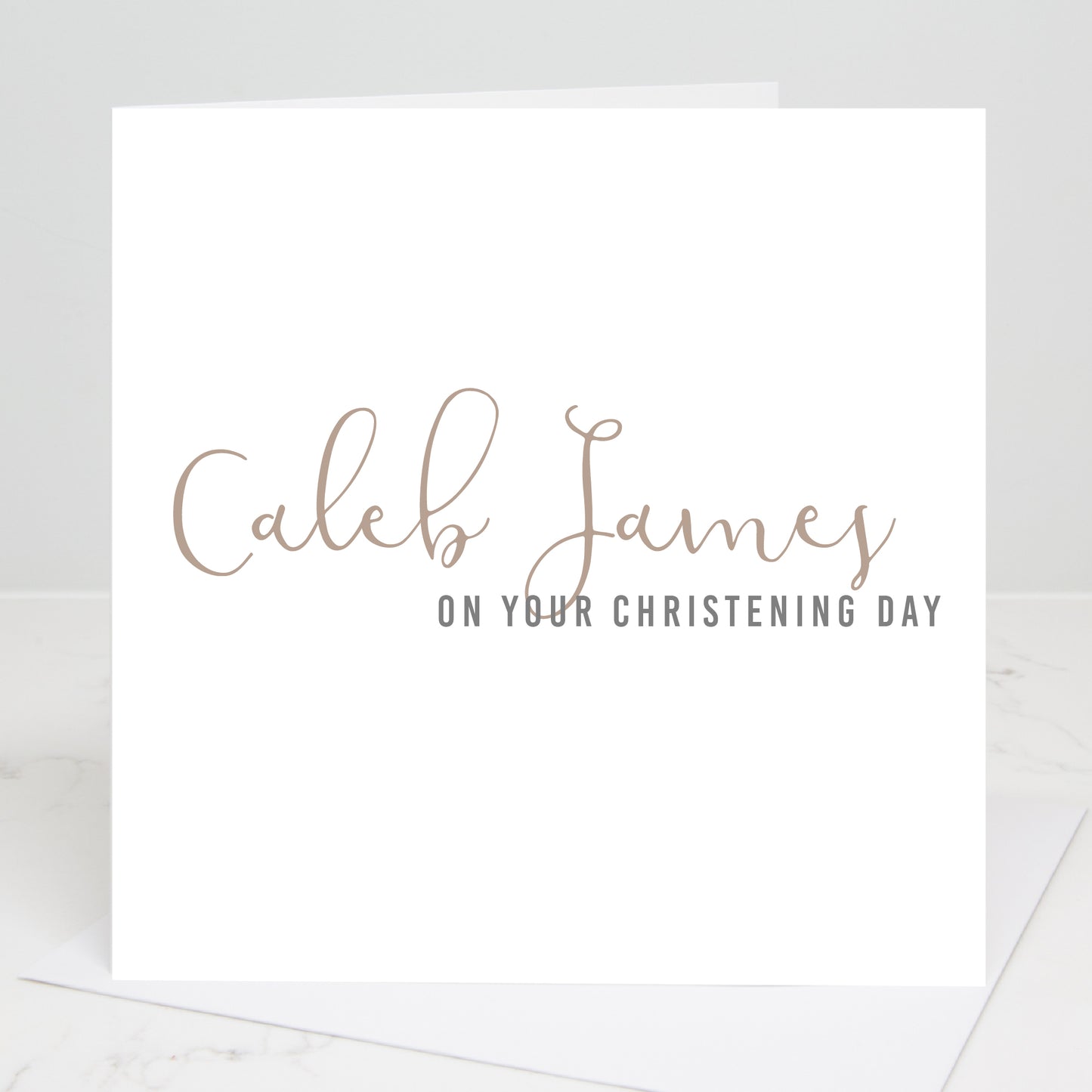 Personalised Christening Calligraphy Card