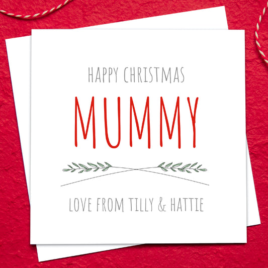 To Mummy Personalised Christmas Card