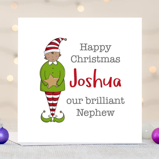 Nephew Personalised Christmas Card