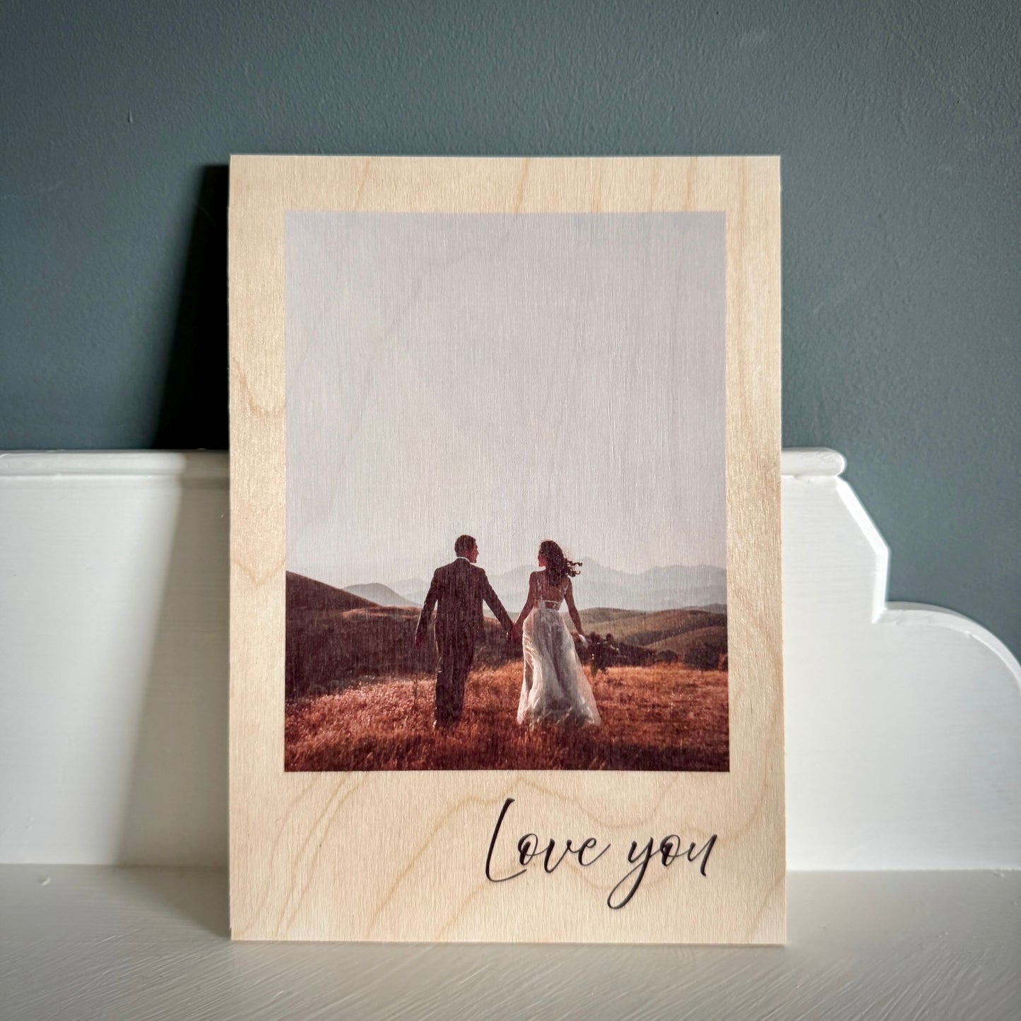 Wooden Photo Print Valentine's Day Gift