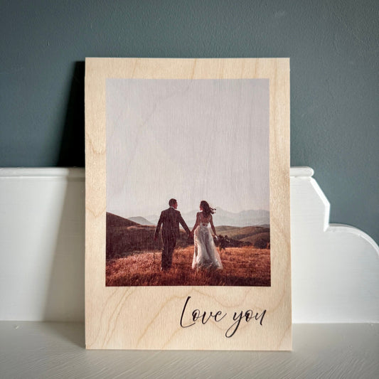 Wooden Photo Print Valentine's Day Gift