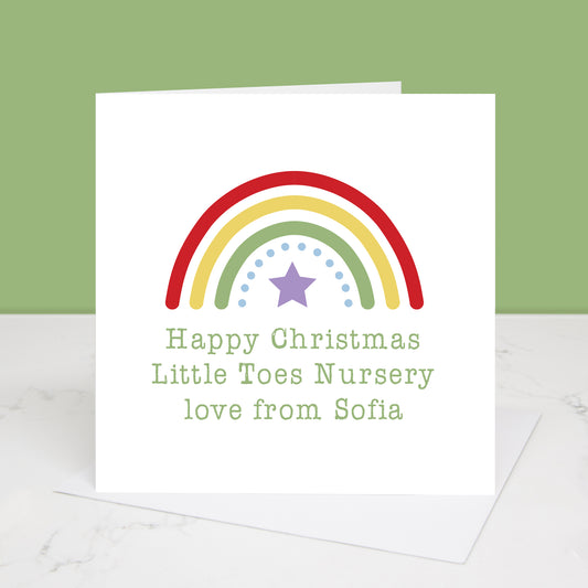 Nursery Or Preschool Personalised Christmas Card