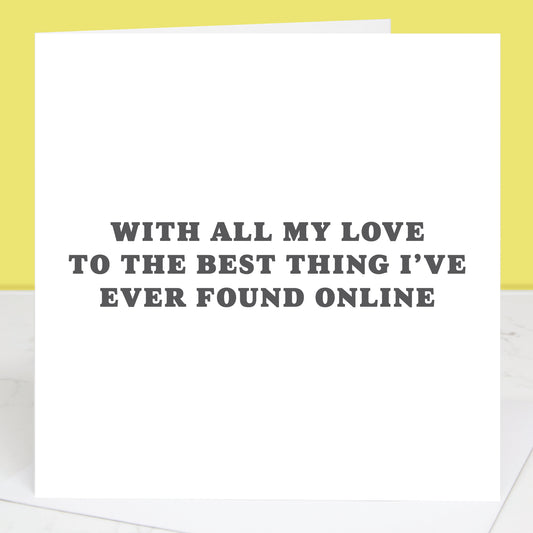 Online Dating Valentine's Day Card