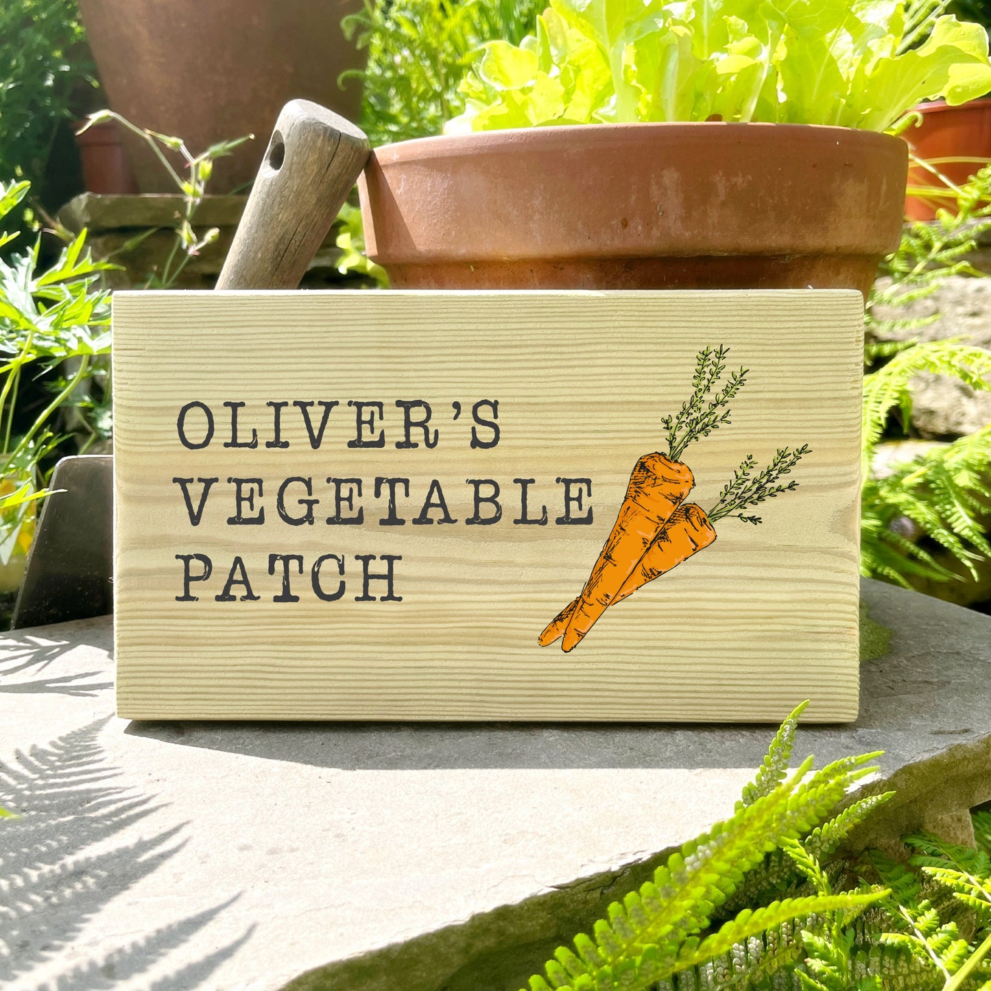 Personalised Wooden Vegetable Patch Sign