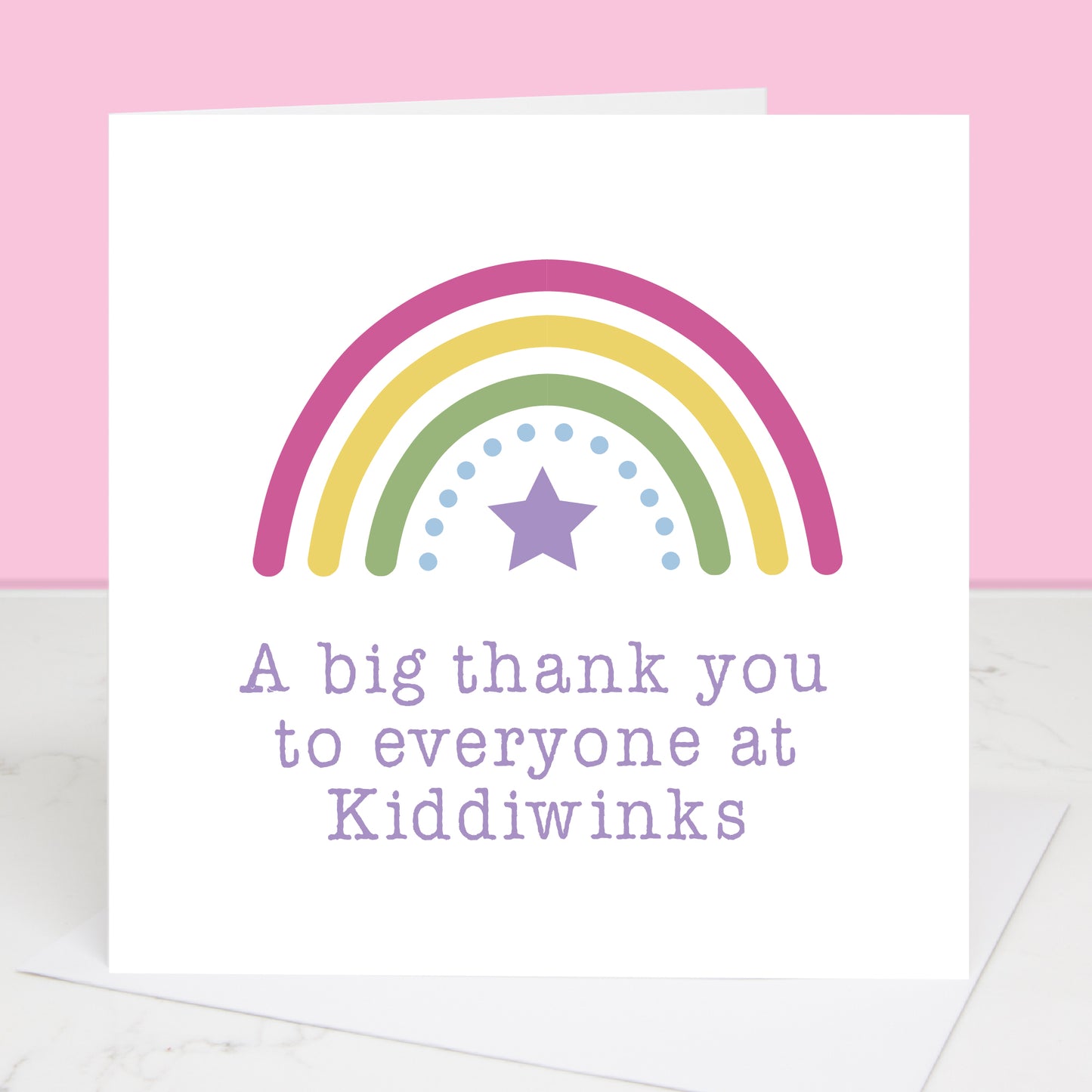 End Of Term Rainbow Thank You Card