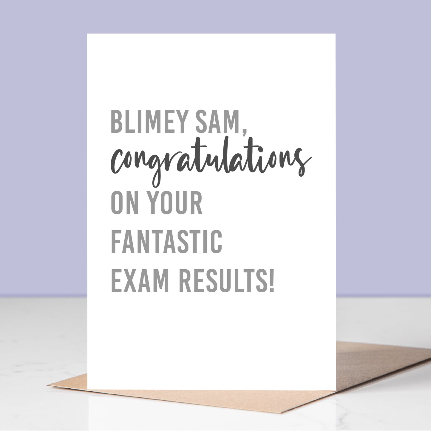 Fantastic Results Personalised Exam Card