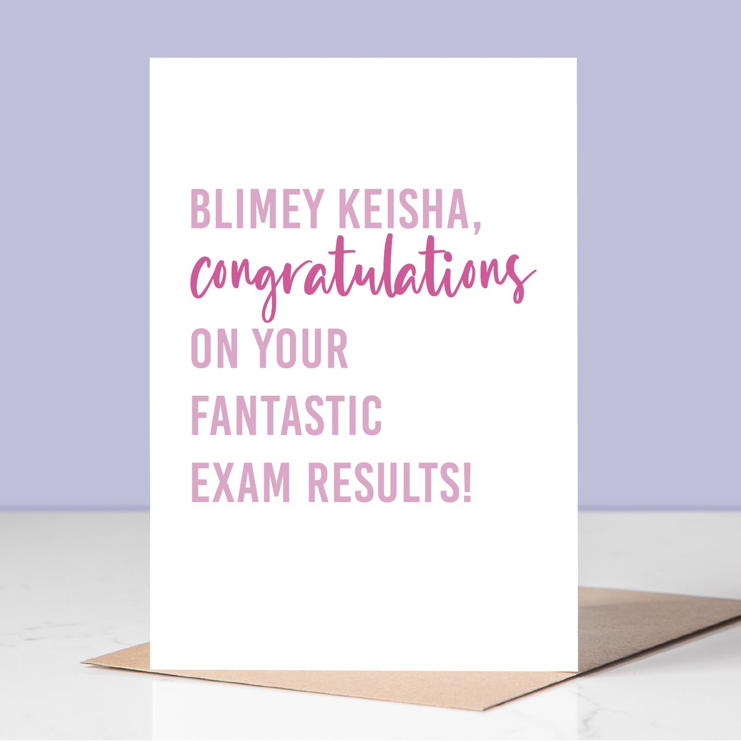 Fantastic Results Personalised Exam Card